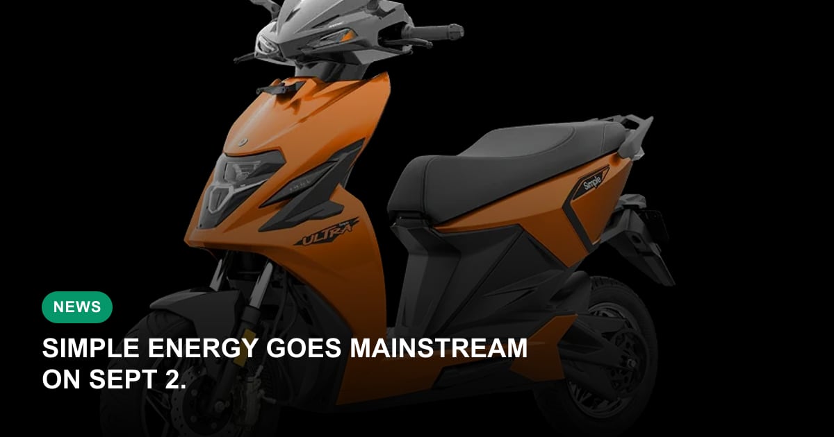Simple Energy to Unveil Its First Family Electric Scooter on September 2