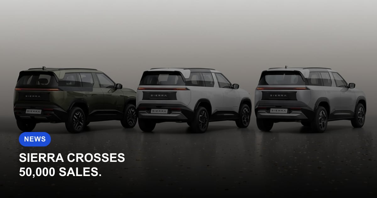 Tata Sierra Sales Cross 50,000 Units, New Jubilee Edition Launched
