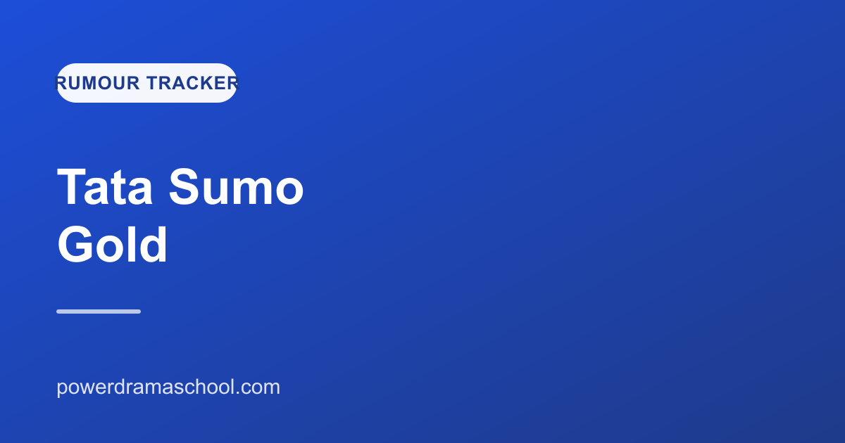 Tata Sumo Relaunch — Rumour or Real?